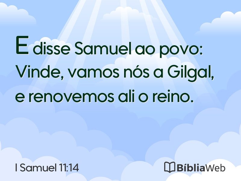 I Samuel 11:14 em imagem para compartilhar