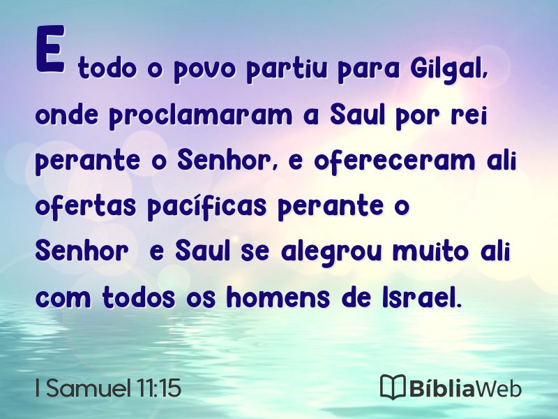 I Samuel 11:15 em imagem para compartilhar
