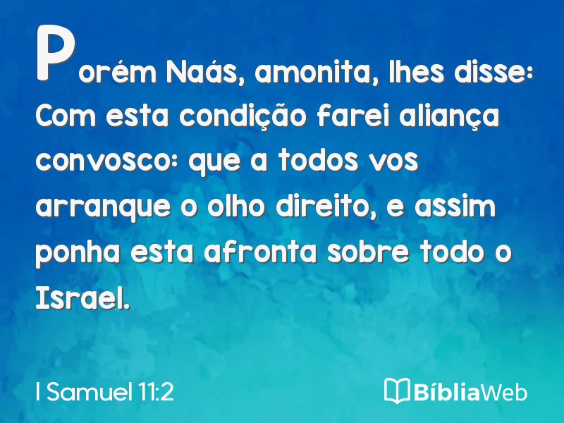 I Samuel 11:2 em imagem para compartilhar