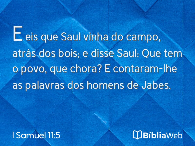 I Samuel 11:5 em imagem para compartilhar