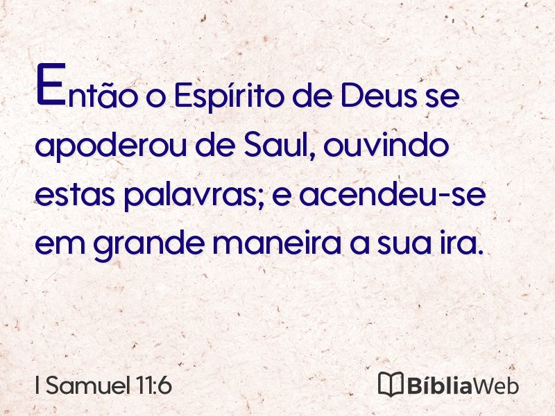 I Samuel 11:6 em imagem para compartilhar