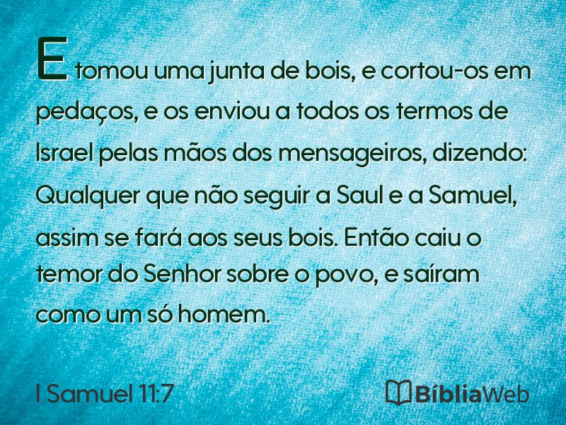 I Samuel 11:7 em imagem para compartilhar