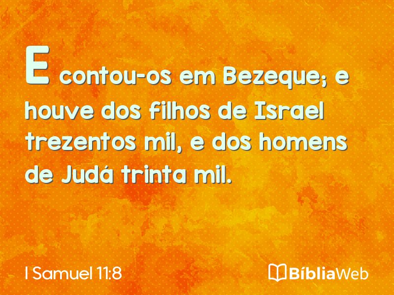 I Samuel 11:8 em imagem para compartilhar