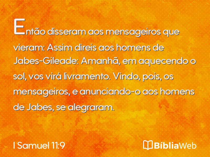 I Samuel 11:9 em imagem para compartilhar