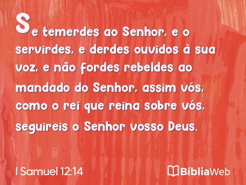I Samuel 12:14 em imagem para compartilhar