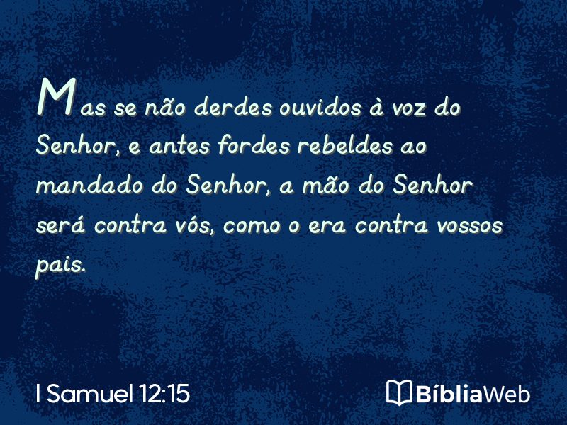 I Samuel 12:15 em imagem para compartilhar