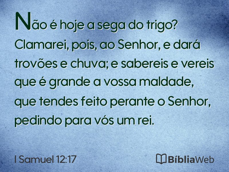 I Samuel 12:17 em imagem para compartilhar
