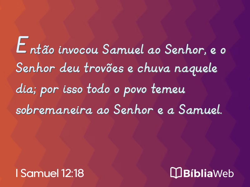 I Samuel 12:18 em imagem para compartilhar
