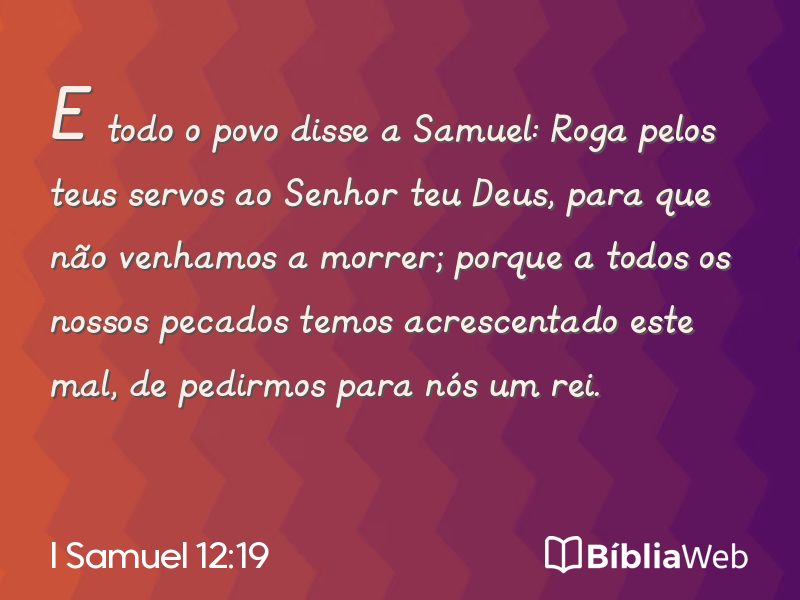 I Samuel 12:19 em imagem para compartilhar