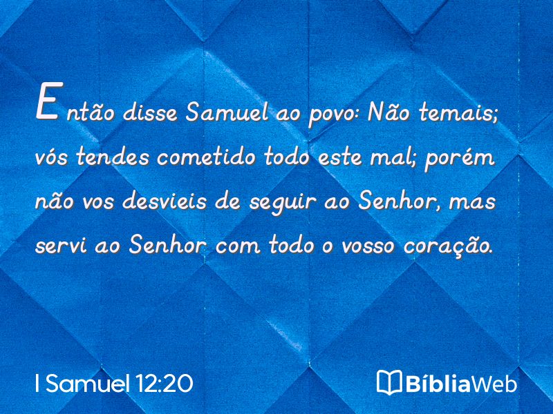 I Samuel 12:20 em imagem para compartilhar