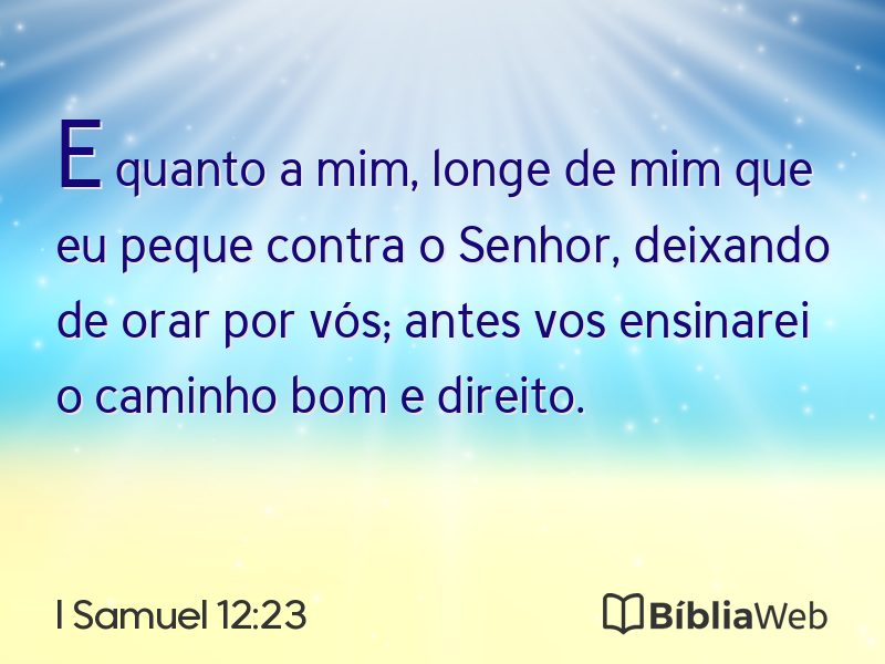 I Samuel 12:23 em imagem para compartilhar