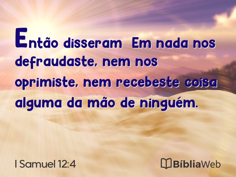 I Samuel 12:4 em imagem para compartilhar