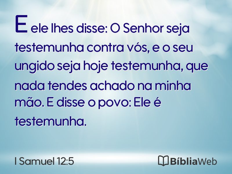 I Samuel 12:5 em imagem para compartilhar