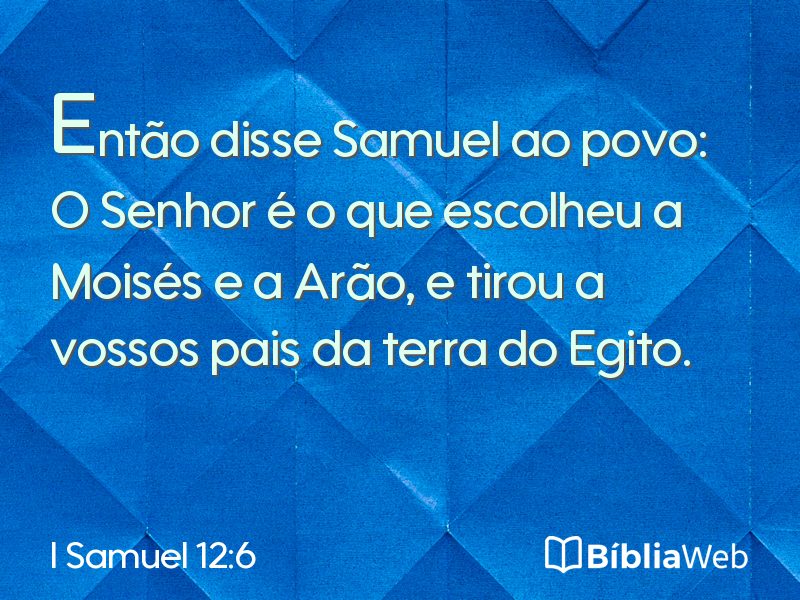 I Samuel 12:6 em imagem para compartilhar