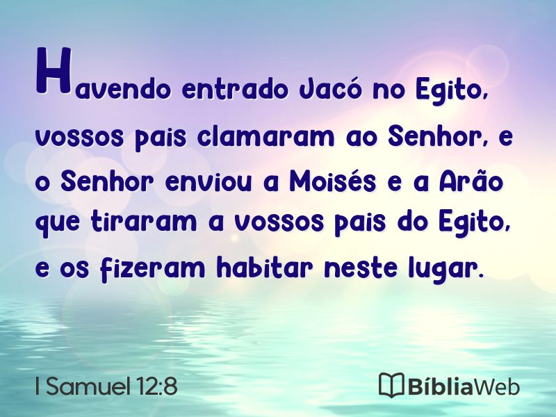 I Samuel 12:8 em imagem para compartilhar