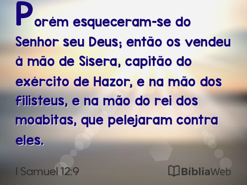 I Samuel 12:9 em imagem para compartilhar