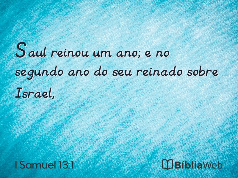 I Samuel 13:1 em imagem para compartilhar