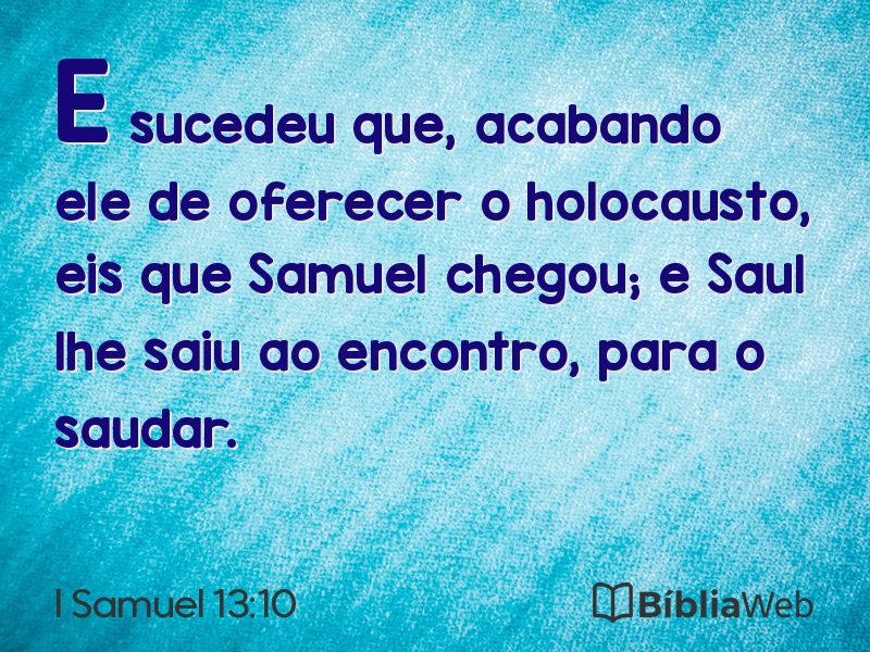 I Samuel 13:10 em imagem para compartilhar