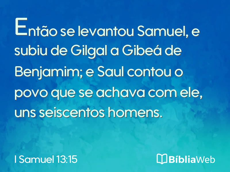 I Samuel 13:15 em imagem para compartilhar