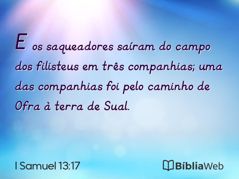 I Samuel 13:17 em imagem para compartilhar