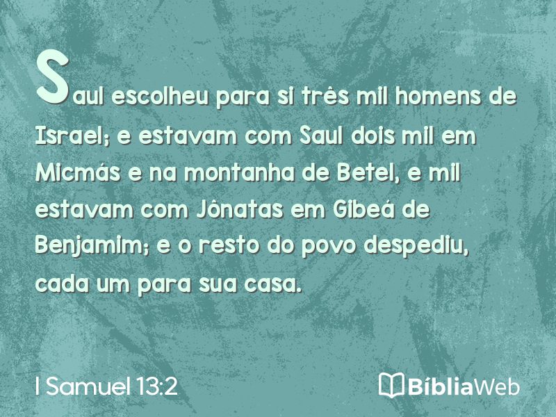 I Samuel 13:2 em imagem para compartilhar