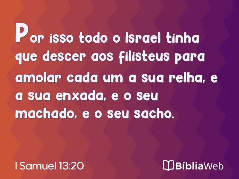 I Samuel 13:20 em imagem para compartilhar