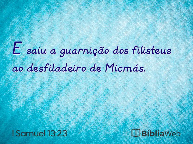 I Samuel 13:23 em imagem para compartilhar