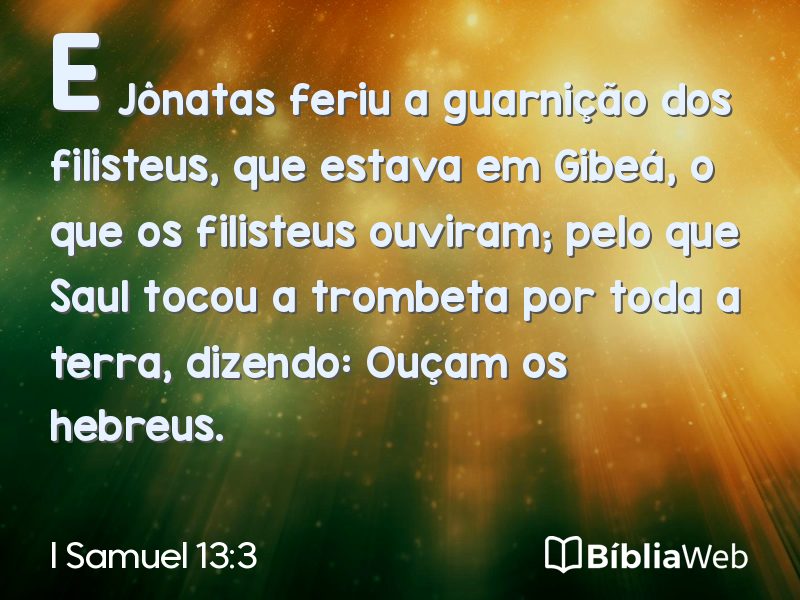I Samuel 13:3 em imagem para compartilhar
