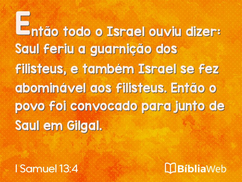 I Samuel 13:4 em imagem para compartilhar