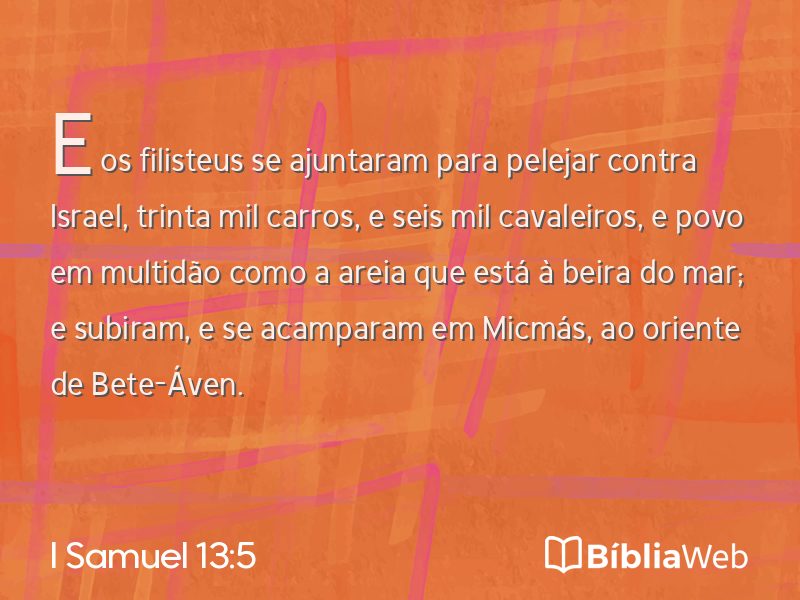 I Samuel 13:5 em imagem para compartilhar