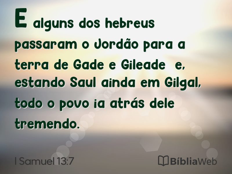 I Samuel 13:7 em imagem para compartilhar