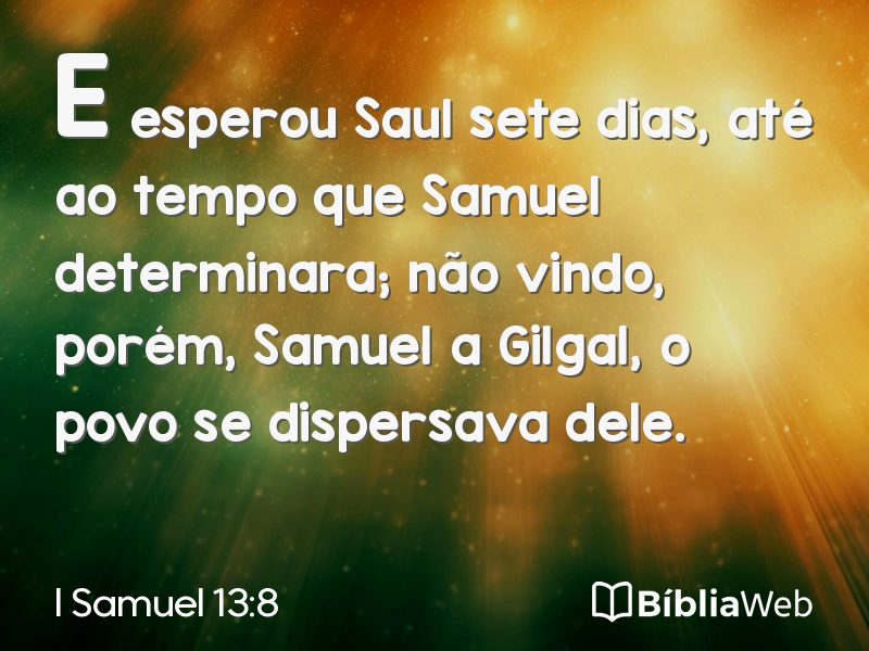 I Samuel 13:8 em imagem para compartilhar