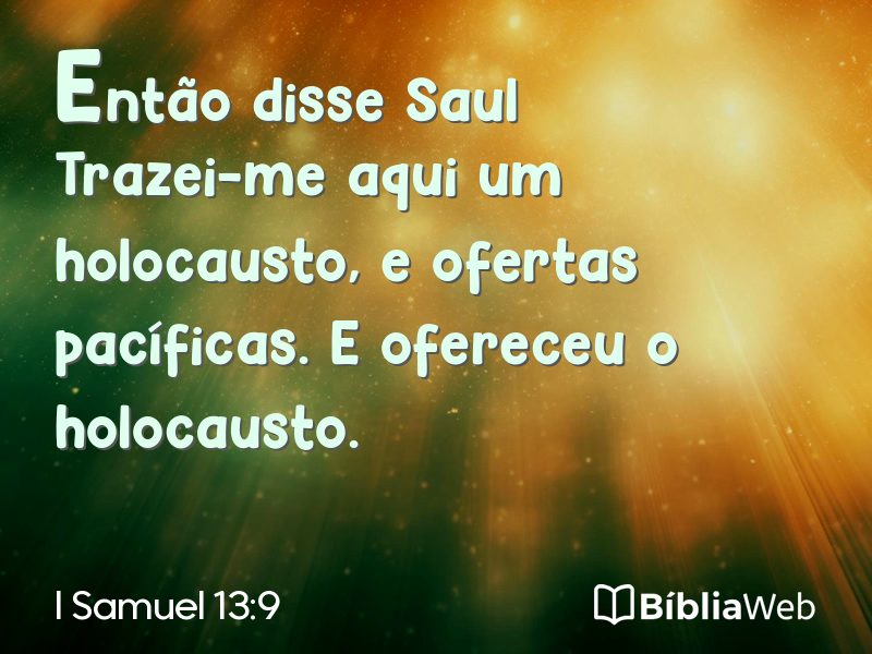 I Samuel 13:9 em imagem para compartilhar