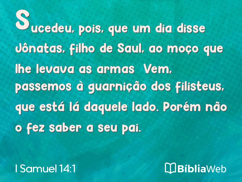 I Samuel 14:1 em imagem para compartilhar
