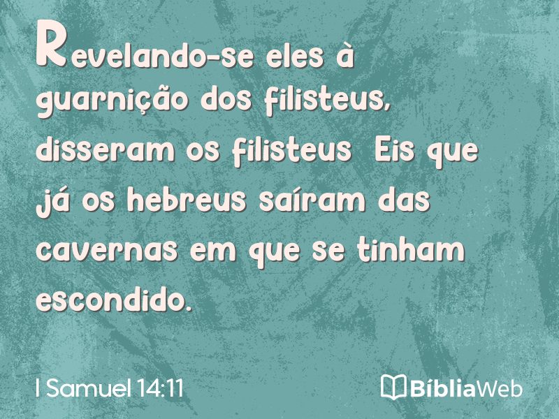 I Samuel 14:11 em imagem para compartilhar