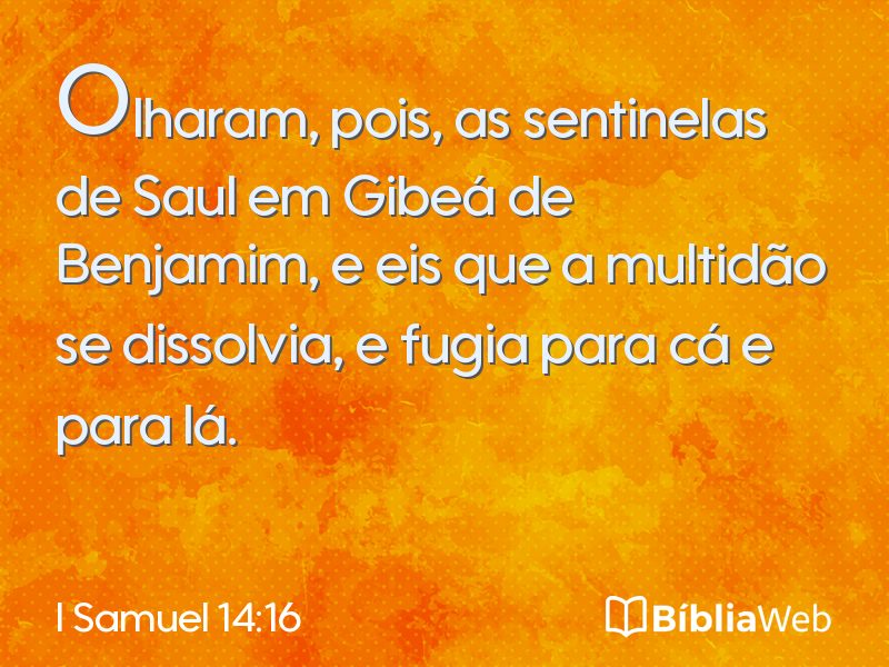 I Samuel 14:16 em imagem para compartilhar