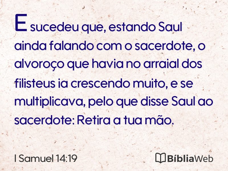 I Samuel 14:19 em imagem para compartilhar