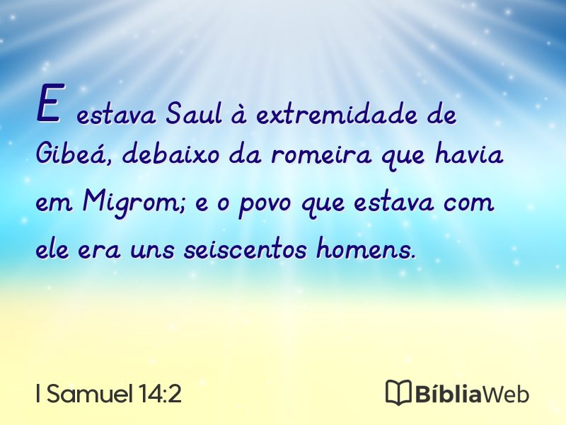 I Samuel 14:2 em imagem para compartilhar
