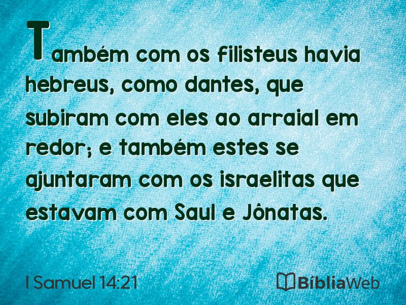 I Samuel 14:21 em imagem para compartilhar