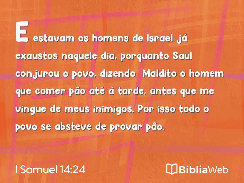 I Samuel 14:24 em imagem para compartilhar