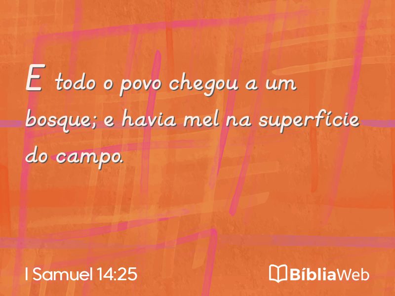 I Samuel 14:25 em imagem para compartilhar