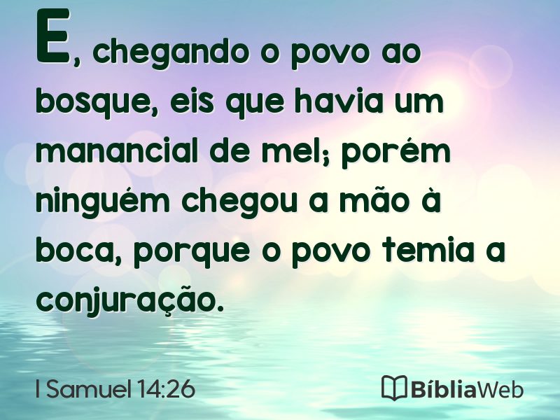 I Samuel 14:26 em imagem para compartilhar
