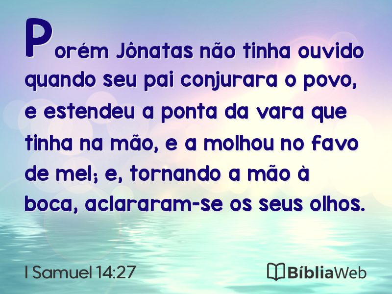 I Samuel 14:27 em imagem para compartilhar