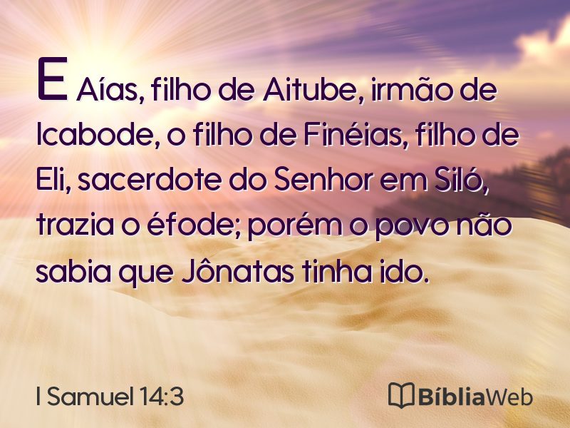 I Samuel 14:3 em imagem para compartilhar