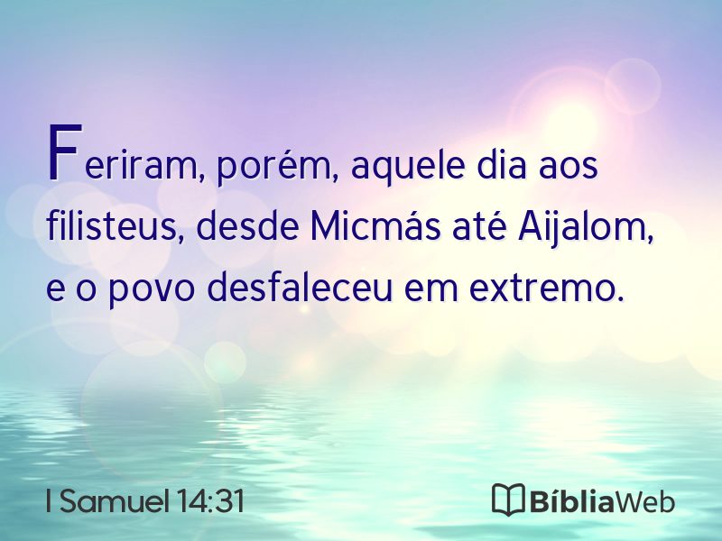 I Samuel 14:31 em imagem para compartilhar