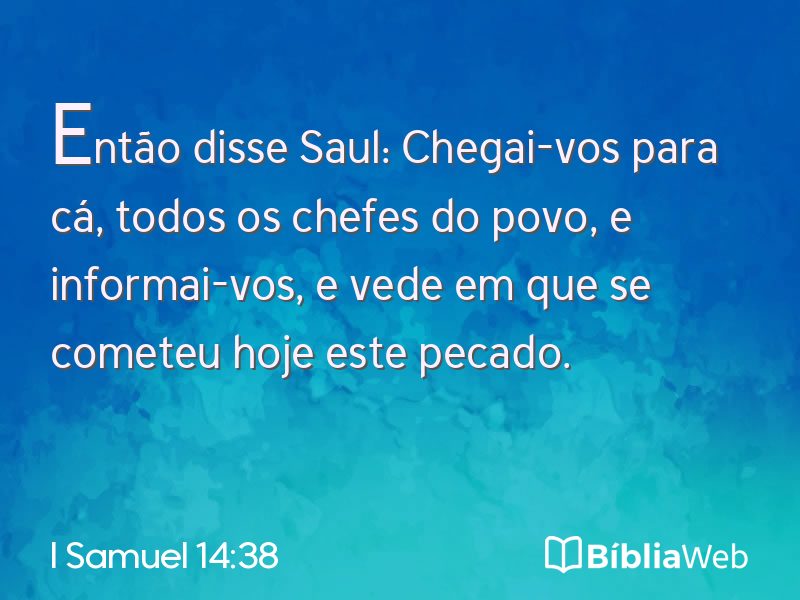 I Samuel 14:38 em imagem para compartilhar