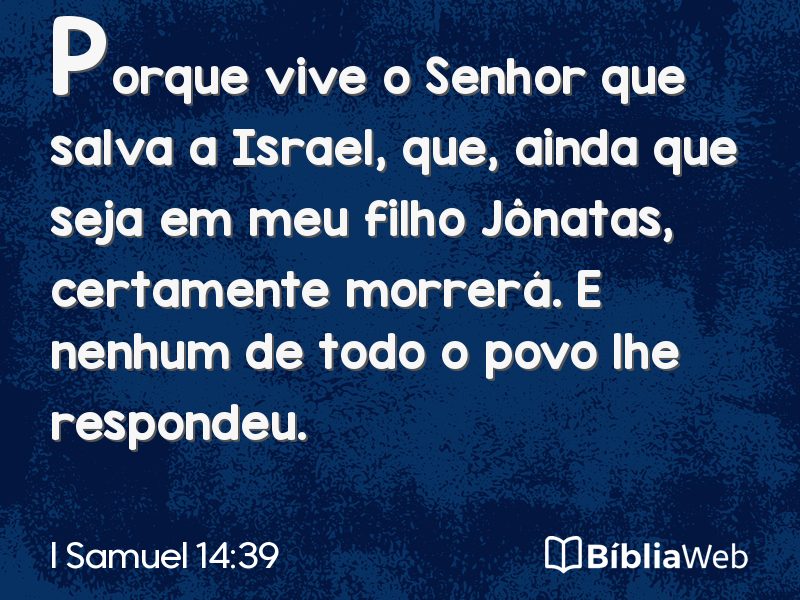 I Samuel 14:39 em imagem para compartilhar
