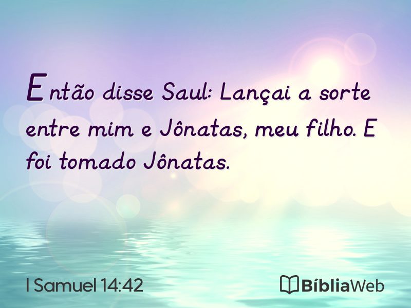 I Samuel 14:42 em imagem para compartilhar
