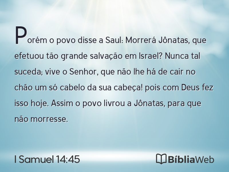 I Samuel 14:45 em imagem para compartilhar