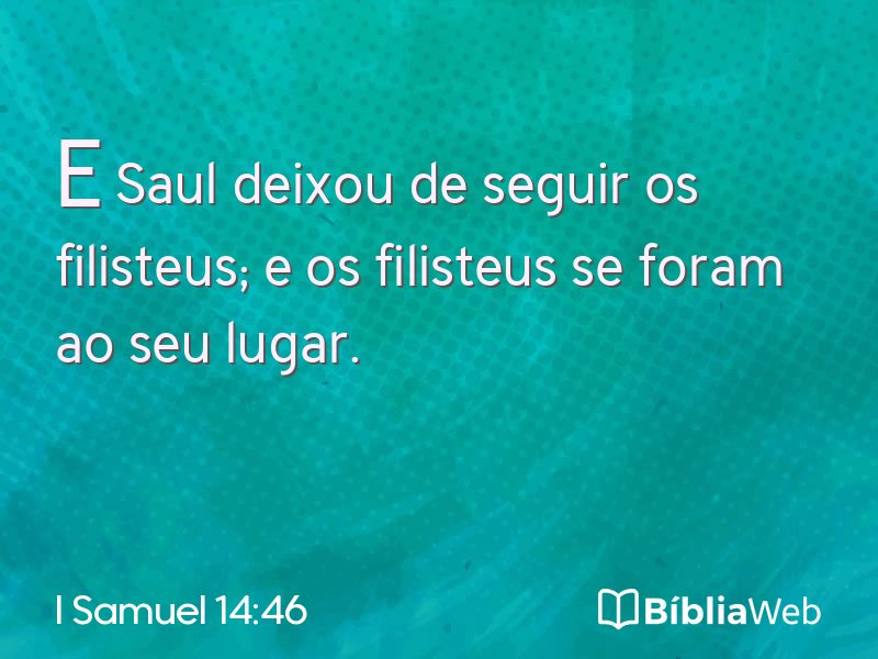 I Samuel 14:46 em imagem para compartilhar